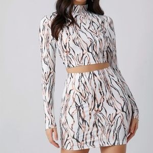 Crop top and skirt set